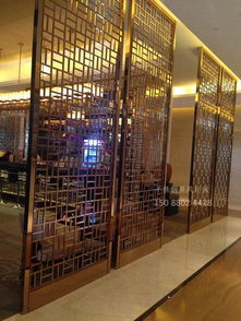 不銹鋼中式屏風隔斷效果圖 尚垚不銹鋼中式屏風隔斷最新